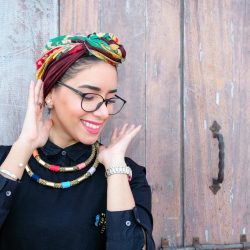 smiling woman with healthy skin